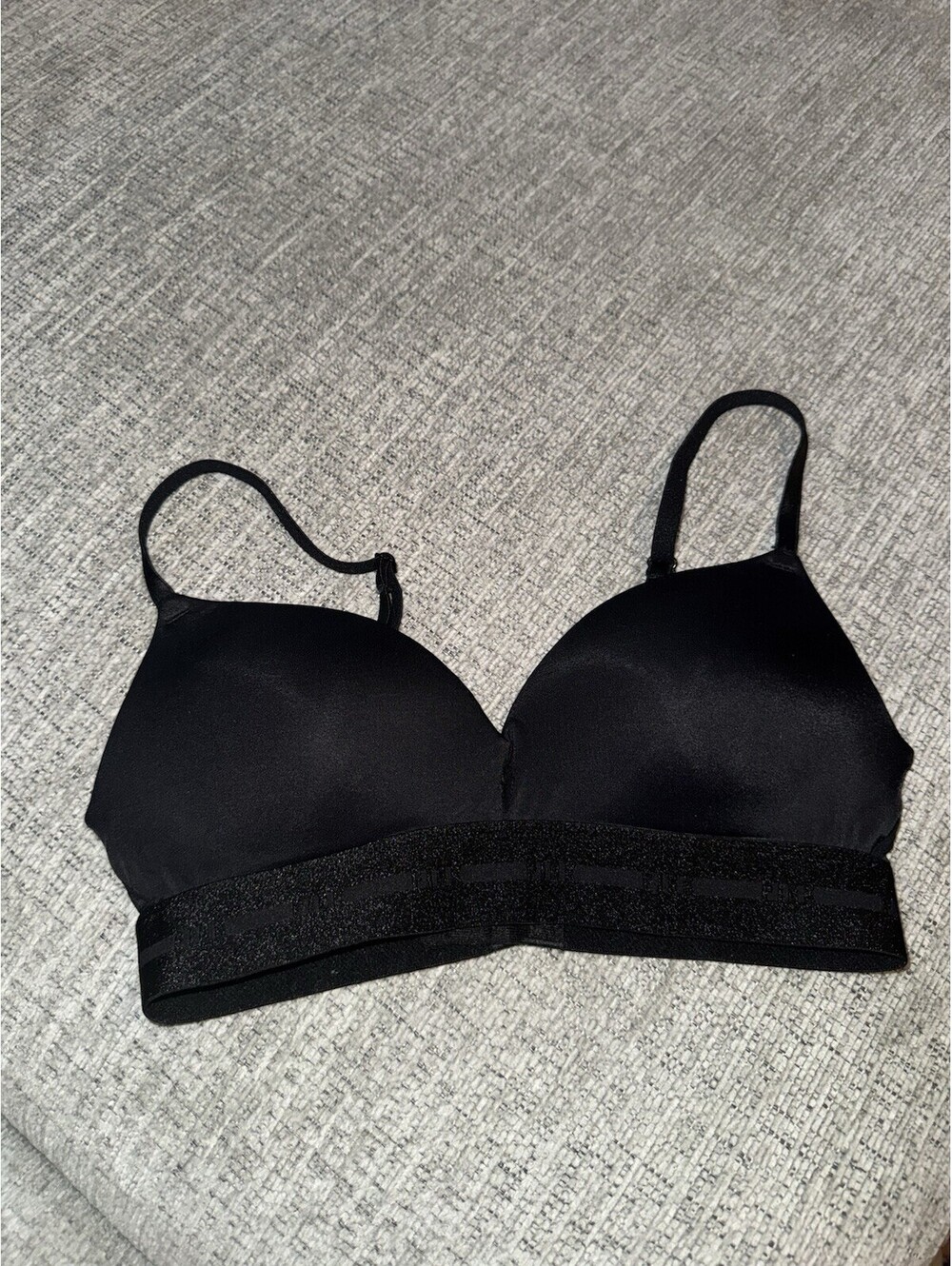 Victoria's Secret PINK Women Bra 34B Black Wear Everywhere Wireless Push Up